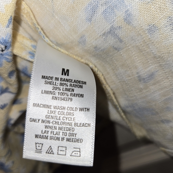 Aeropostale Yellow Mini Dress with Blue Floral Print - Picture 3 of 5